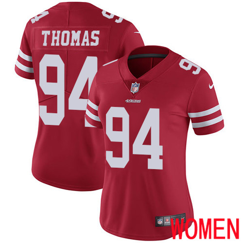 San Francisco 49ers Limited Red Women Solomon Thomas Home NFL Jersey #94 Vapor Untouchable->san francisco 49ers->NFL Jersey